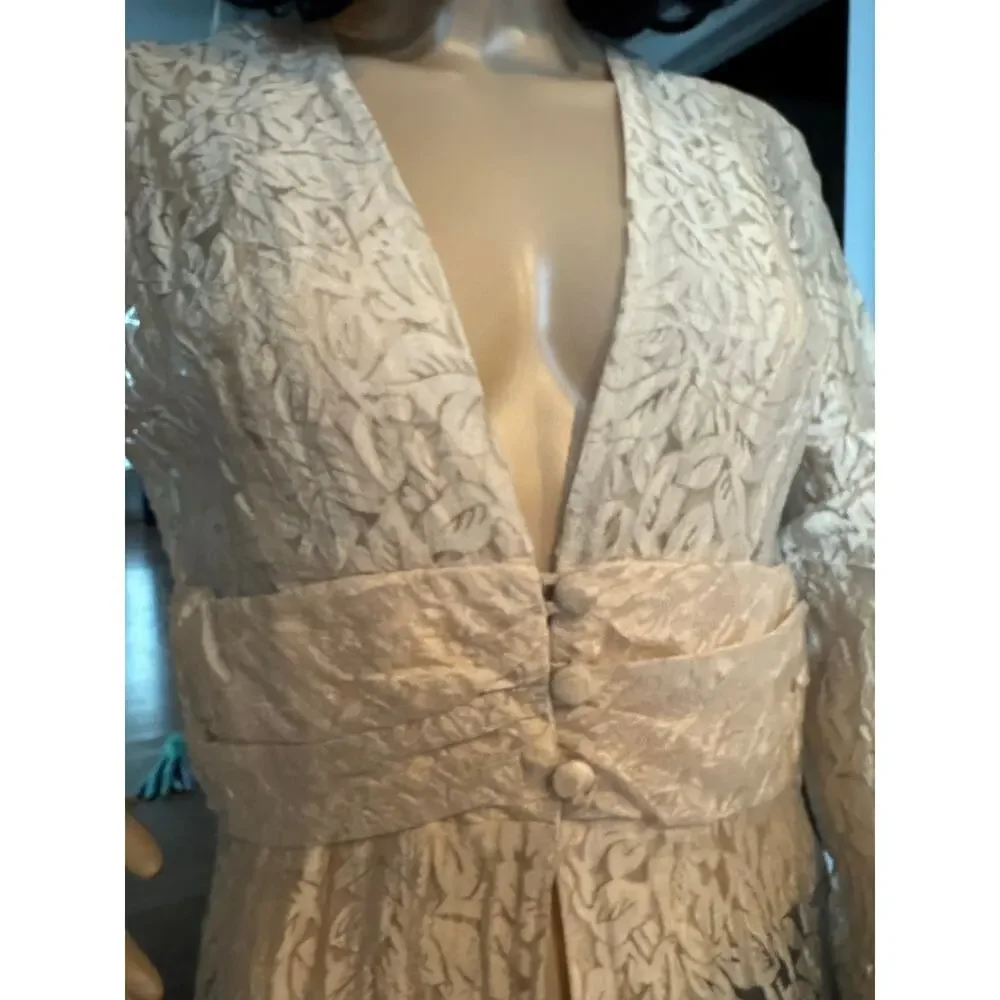 Vintage 1960s French Lace Gown Robe • Centre National du Costume medium